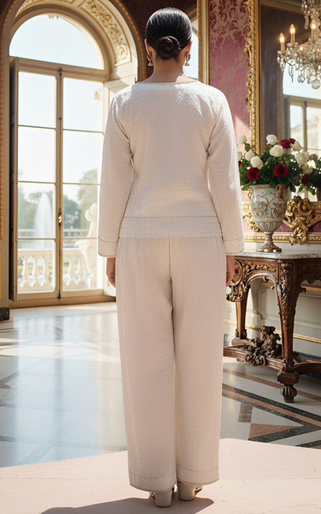 CENE Ash White Floral Co-ord Set