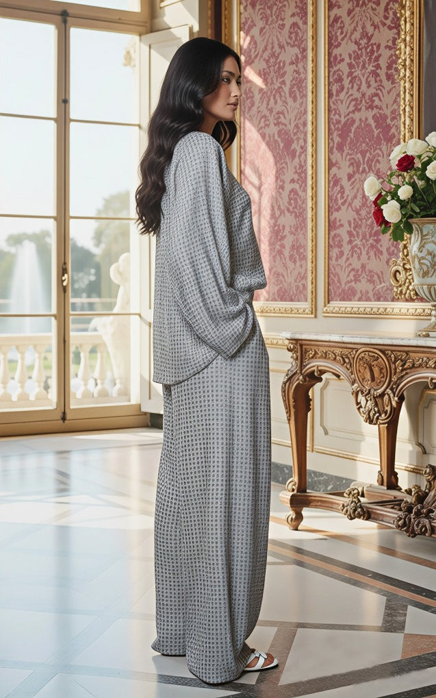 CENE Ash White Floral Co-ord Set